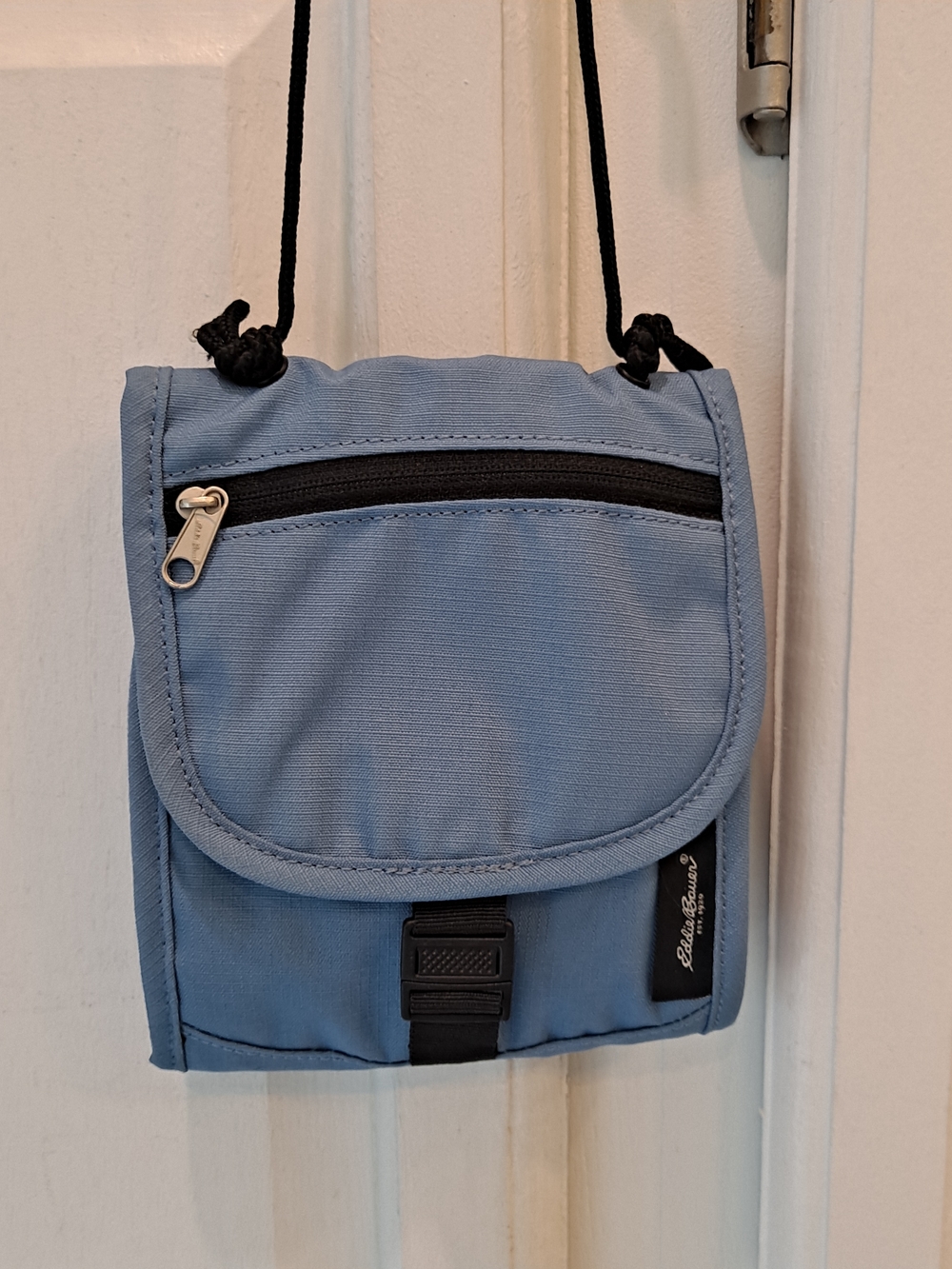 Eddie Bauer Unisex Blue Mini Organizer Crossbody Security Travel Pouch Wallet